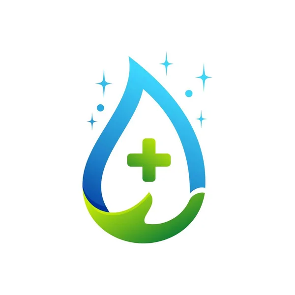 Hand Sanitizer Icon Logo Template — Stock Vector