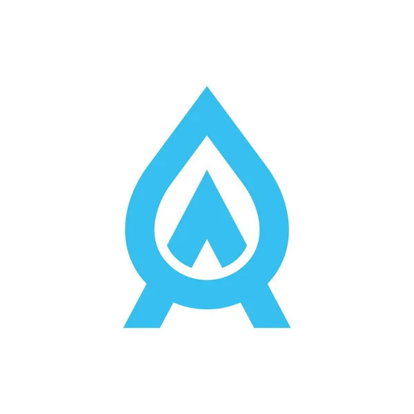 Buchstabe Logo Vorlage Mit Droplet Konzept — Stockvektor
