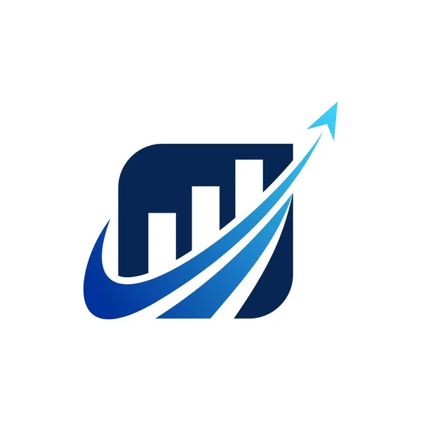 Strzałka Finansowa Ikoną Wykresu Lub Logo — Wektor stockowy