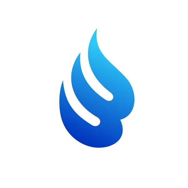 Ikona Litera Która Tworzy Niebieskie Logo Gazu Biomasy Lub Biogazu — Wektor stockowy