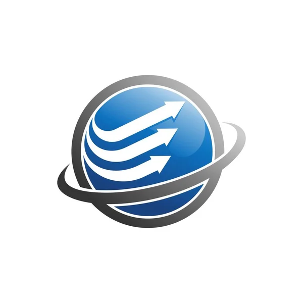 Diseño Logo Flecha Global — Vector de stock