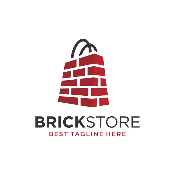Plantilla Logotipo Brick Store — Archivo Imágenes Vectoriales