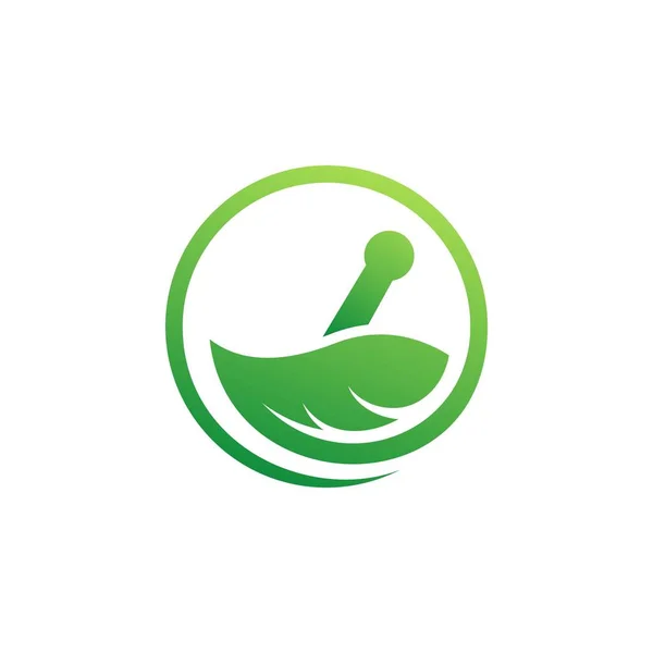 Mall För Logotyp För Växtbaserade Läkemedel — Stock vektor