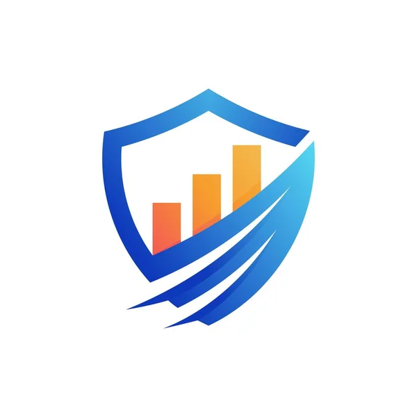 Finans Kalkanı Logo Tasarımı — Stok Vektör