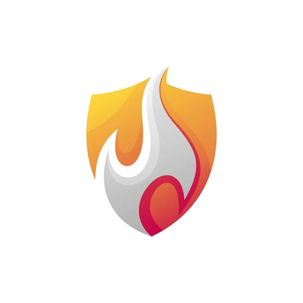 Tarcza Logo Ognia — Wektor stockowy