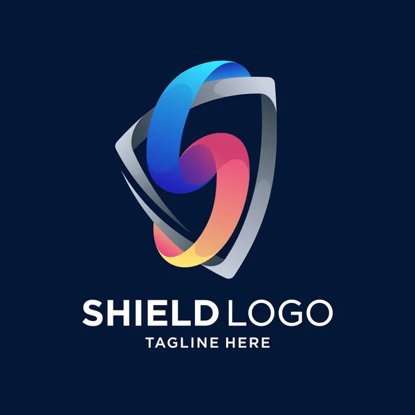 Letter Logo Shield Concept — Vector de stock