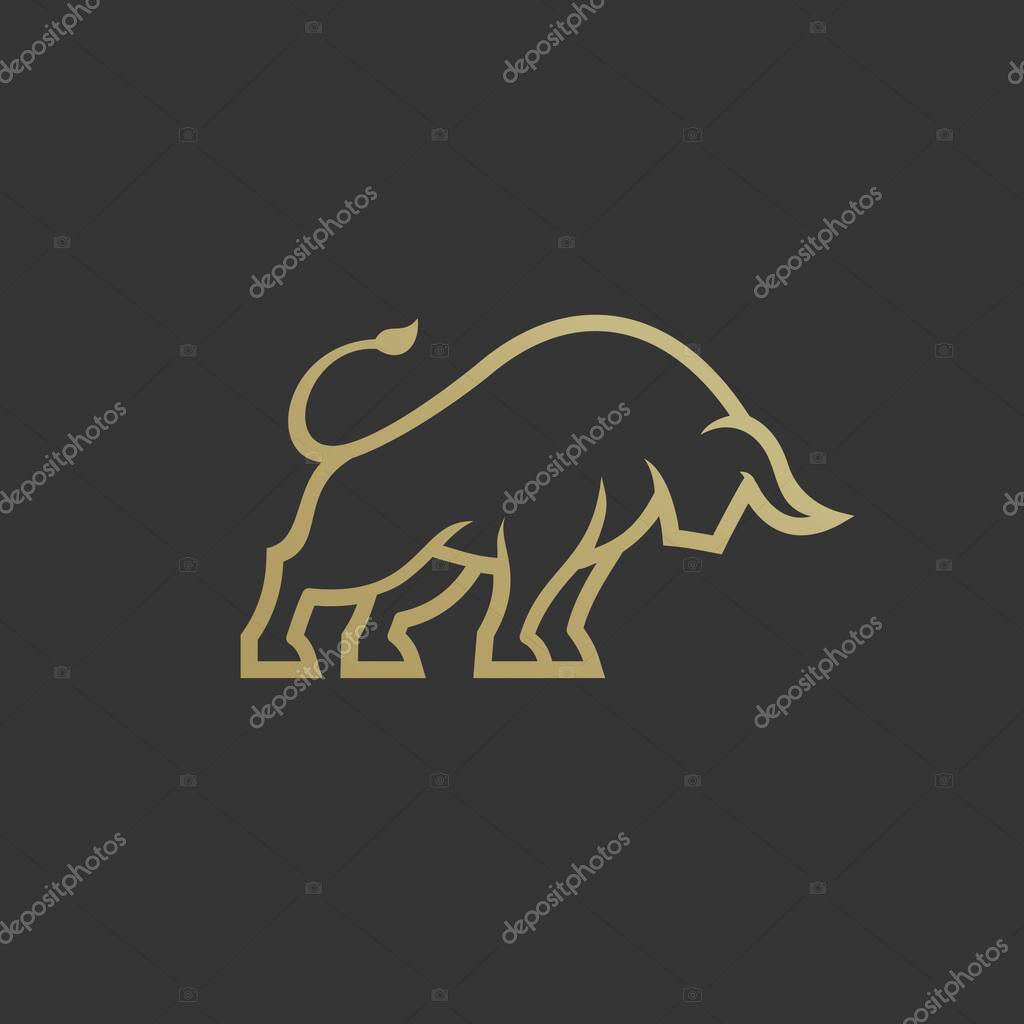 Bull logo template design