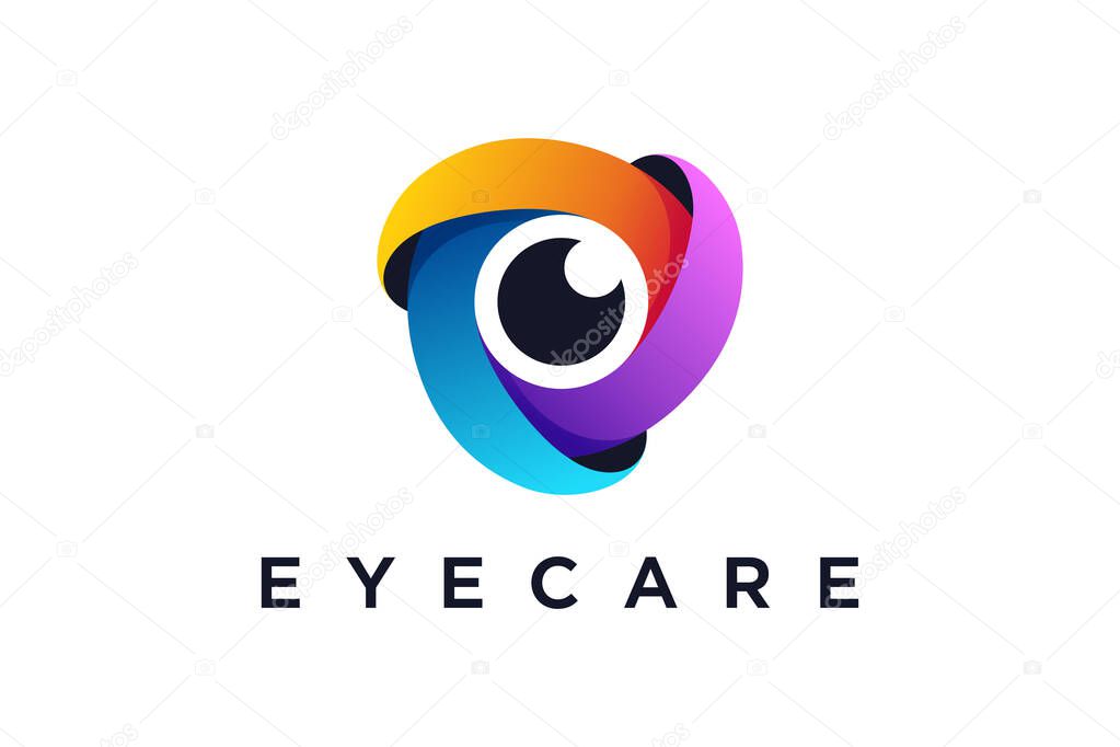 Colorful Eye Care Logo