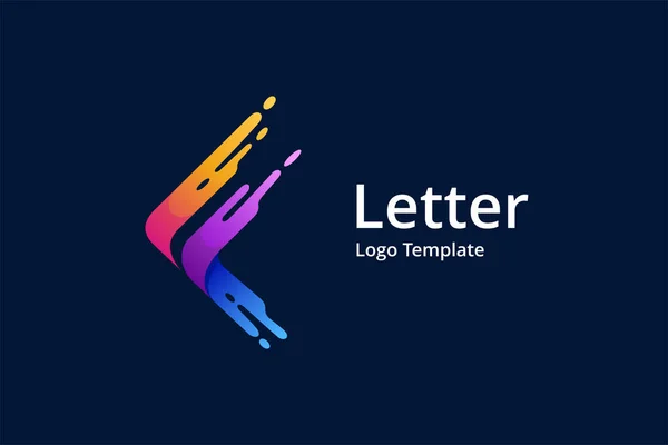 Letra Abstracta Logo Con Estilo Colorido — Vector de stock
