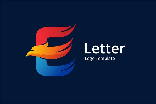 Letra Logo Del Águila — Vector de stock
