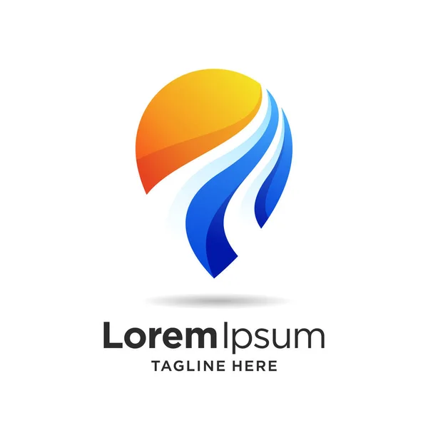 Soyut plaj logosu tasarımı