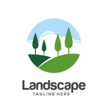 peyzaj logosu tasarım şablonu