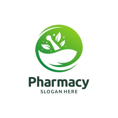 Bitkisel Eczane Logo Tasarım Şablonu