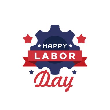 İşçi Bayramı rozet tasarım şablonu işaretler, afişler ve posterler için