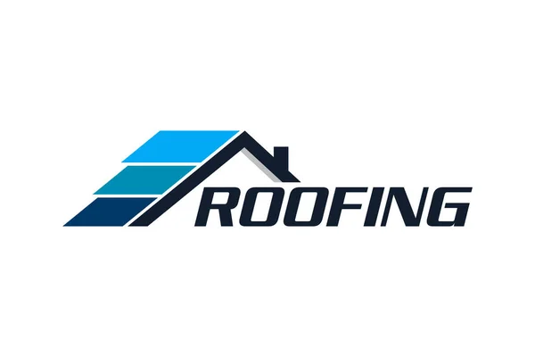 Tile Roofing Lettering Logo — Stock Vector