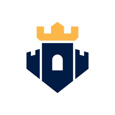 Taç konseptli kale logosu