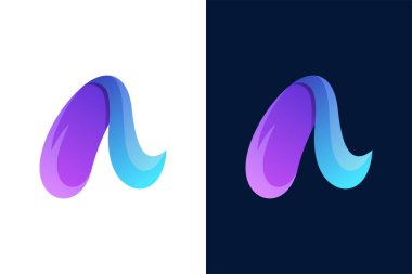 Renkli harf bir logo şablonu