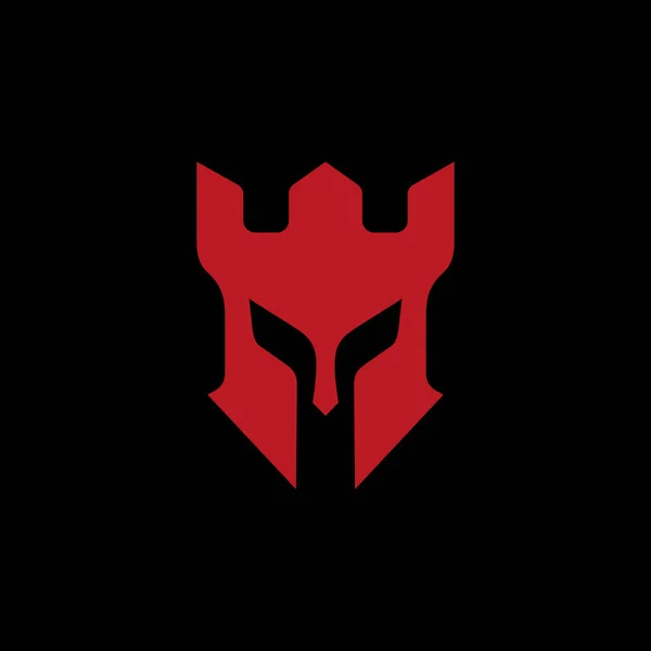 Diseño Logotipo Rey Espartano Adecuado Para Desarrollador Juegos Equipo Esport — Vector de stock