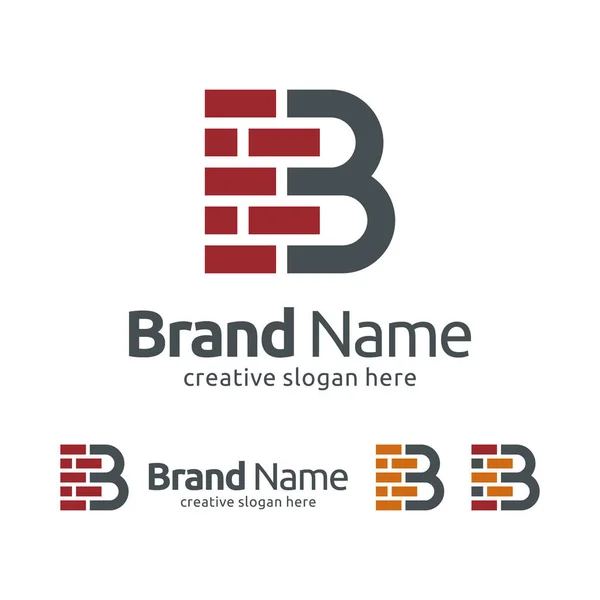 Bokstav Tegel Logotyp Design Mall — Stock vektor