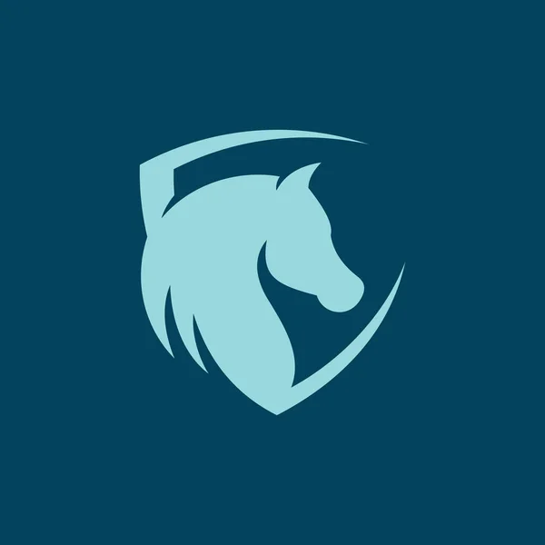 Projekt Logo Ochrony Koni — Wektor stockowy