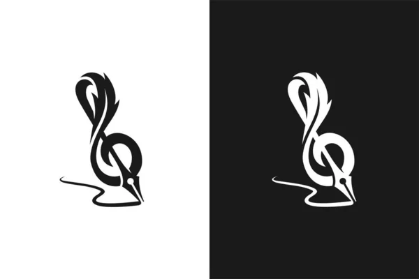 Song Writer Logo Ontwerp — Stockvector