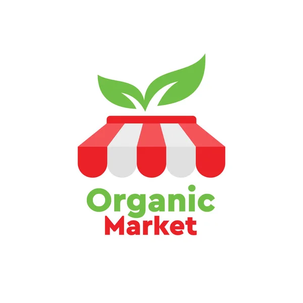 Organik Pazar Logosu Tasarımı — Stok Vektör