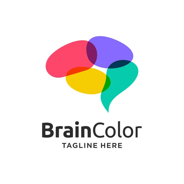Colorful brain logo design