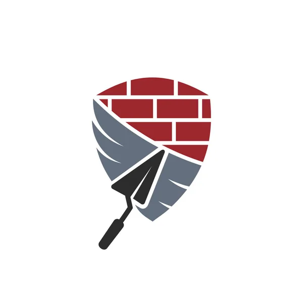 Wall Protective Plaster Logo Design — Image vectorielle