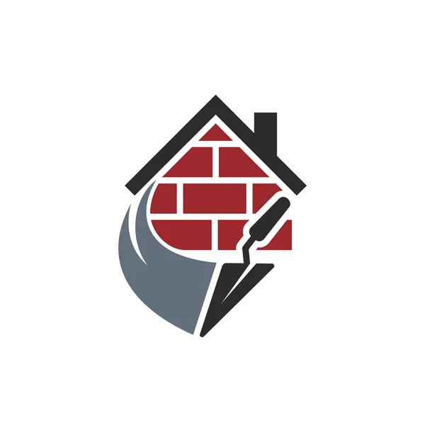 Plastering House Logo Design — Wektor stockowy
