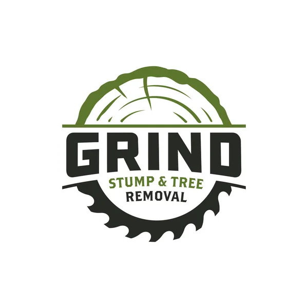 Stump Removal Logo Design — Archivo Imágenes Vectoriales