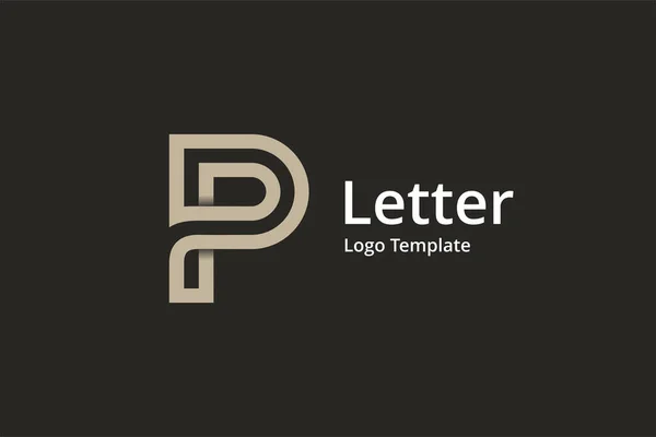 Monogram Letter Logo Single Line Design — Vector de stock