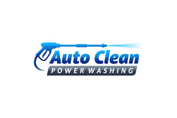 Pressure Power Wash Logo Design — Vetor de Stock