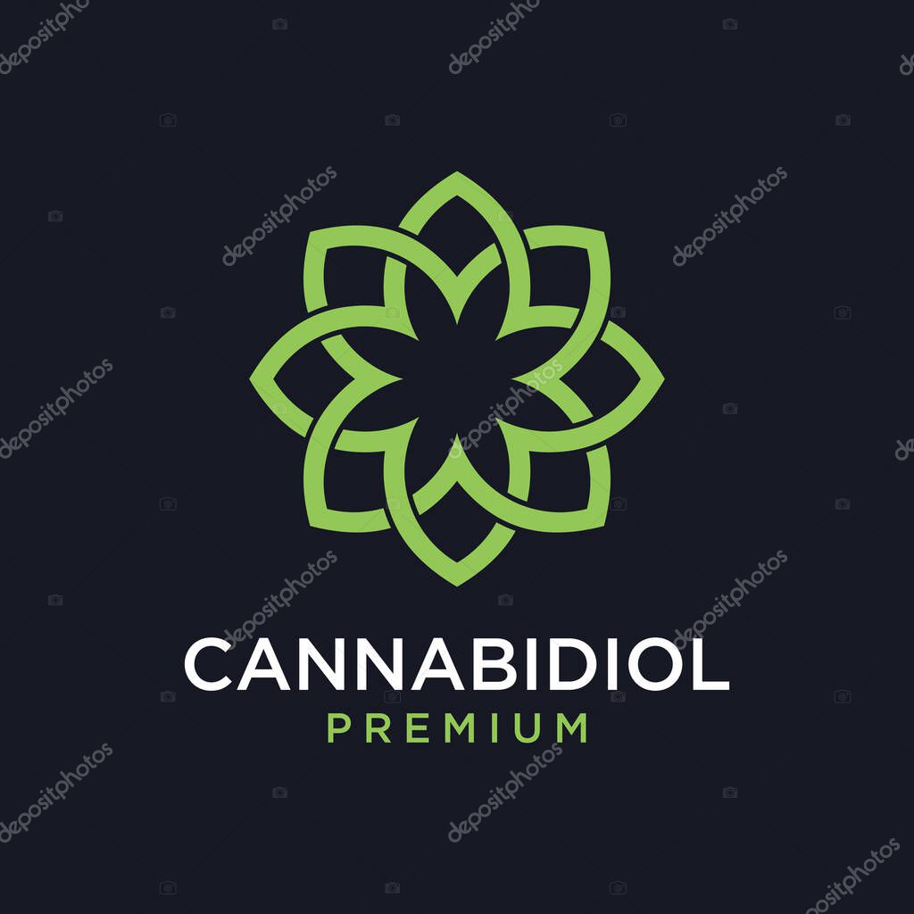 Cannabis leaf logo design