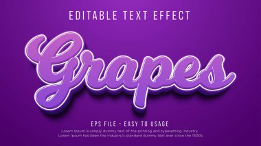 Grape 3d editable text effect