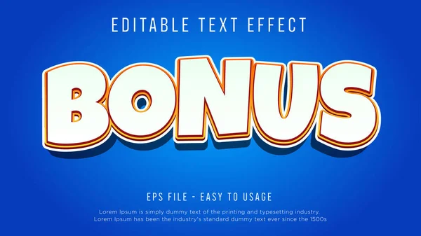 Bonus Editable Text Effect — Archivo Imágenes Vectoriales