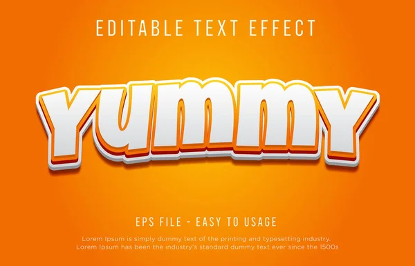 Yummy Editable Text Effect — Archivo Imágenes Vectoriales