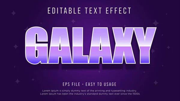 Galaxy Editable Text Effect — Stock Vector