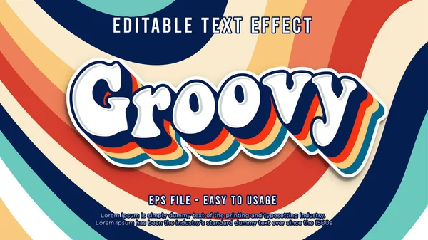 Groovy editable text effect