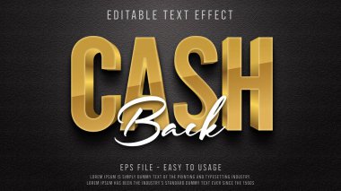 Cashback editable text effect