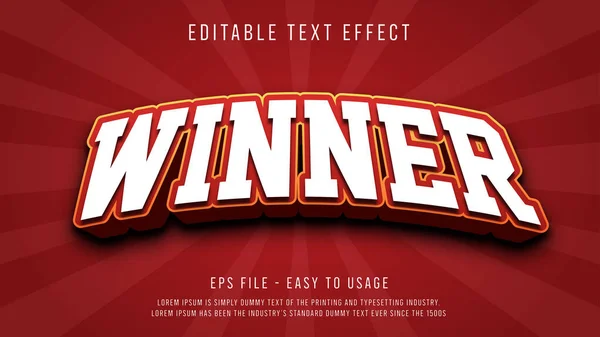 Winner 3d editable text effect