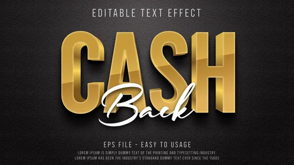 Cashback editable text effect