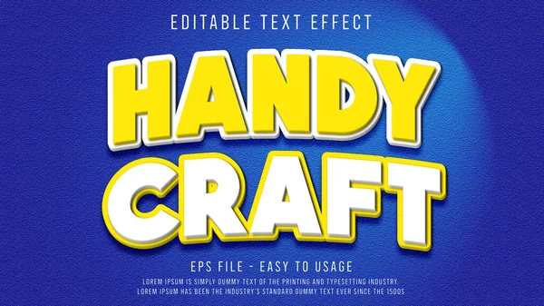 Handy Craft Editable Text Effect —  Vetores de Stock