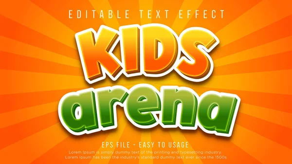 Kids Arena Editable Text Effect — Archivo Imágenes Vectoriales