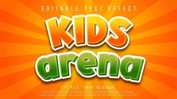  Kids arena 3d editable text effect