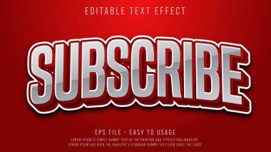 Abone olunabilir metin efekti şablonu