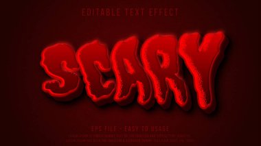 Korkunç Cadılar Bayramı düzenlenebilir metin efekti