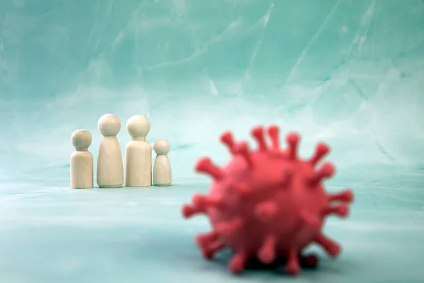Strong Immunity Healthy Family Parents Children Protected Viruses Bacteria Holding — Stock Photo, Image