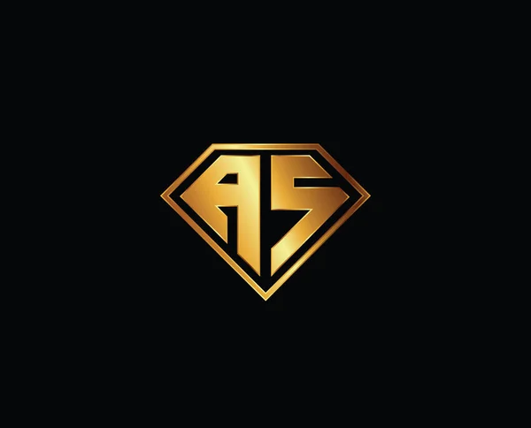 Діамантовий Дизайн Золотого Кольору Letter Logo Design Креативний Сучасний Листи — стоковий вектор