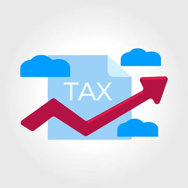 Vector Altos Impuestos Con Flechas Aumentar Los Impuestos Que Representan — Archivo Imágenes Vectoriales