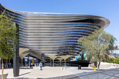 Dubai, BAE, 17.10.2021. Elif - Mobilite Pavyonu Fuar 2020 sitesinde, modern fütüristik bina.